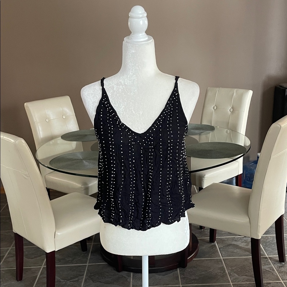 Elegant Black Studded Camisole